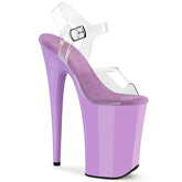 Pleaser Infinity 908 Clear Lavender Platform Shoes